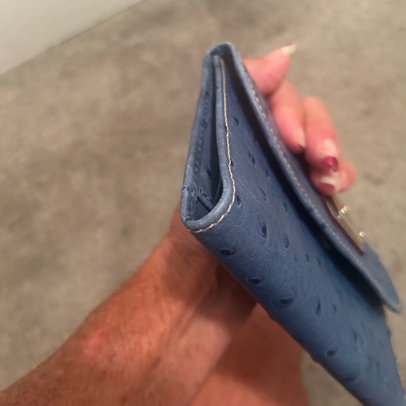 Dooney & Bourke Slate Blue Ostrich Wallet - Picture 11 of 14